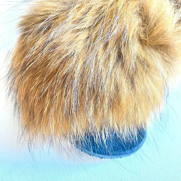 Brown Fur Real Fur Fluffy Slides NEW 10 - Picture 4 of 10